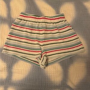 Zara Multicolor Striped Knit Shorts